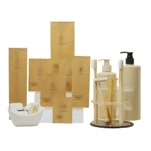 BỘ AMENITIES GỖ TRE VÀ BAO BÌ GIẤY KRAFT THÂN THIỆN MÔI TRƯỜNG CHO KHÁCH SẠN